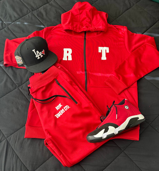 Red And White With Black Unisex RT Track Suit