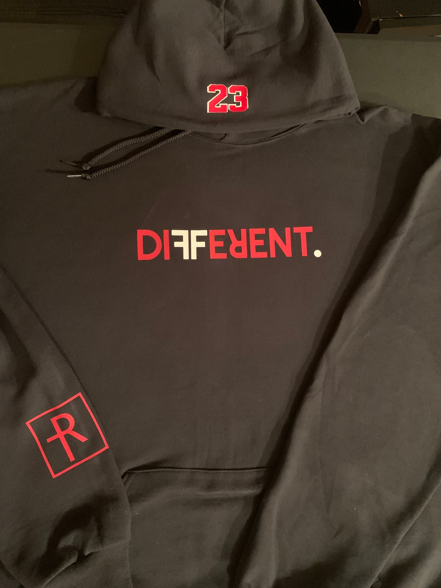 Black With Red And White MJ “Different” Hoodie