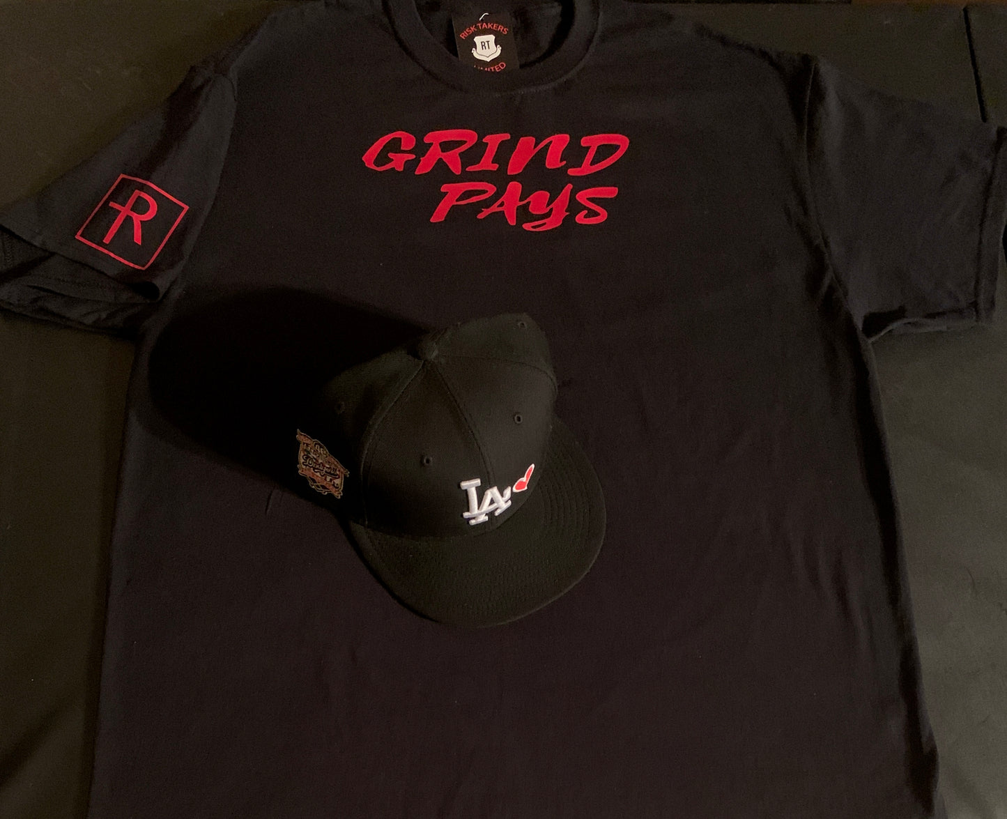 Black x Red Unisex GRIND PAYS TEE