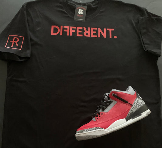 Black And Red Unisex DIFFERENT Tee