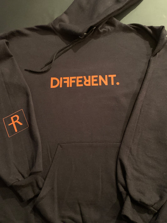 Black With Orange “Different” Hoody