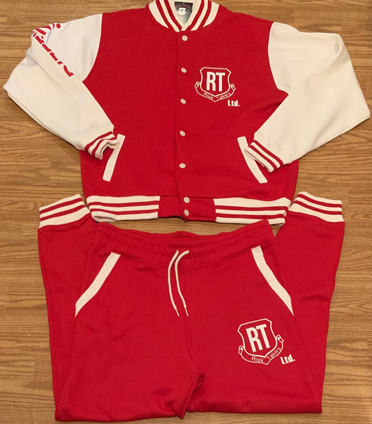 Red With White Unisex RT Varsity Sweatsuit