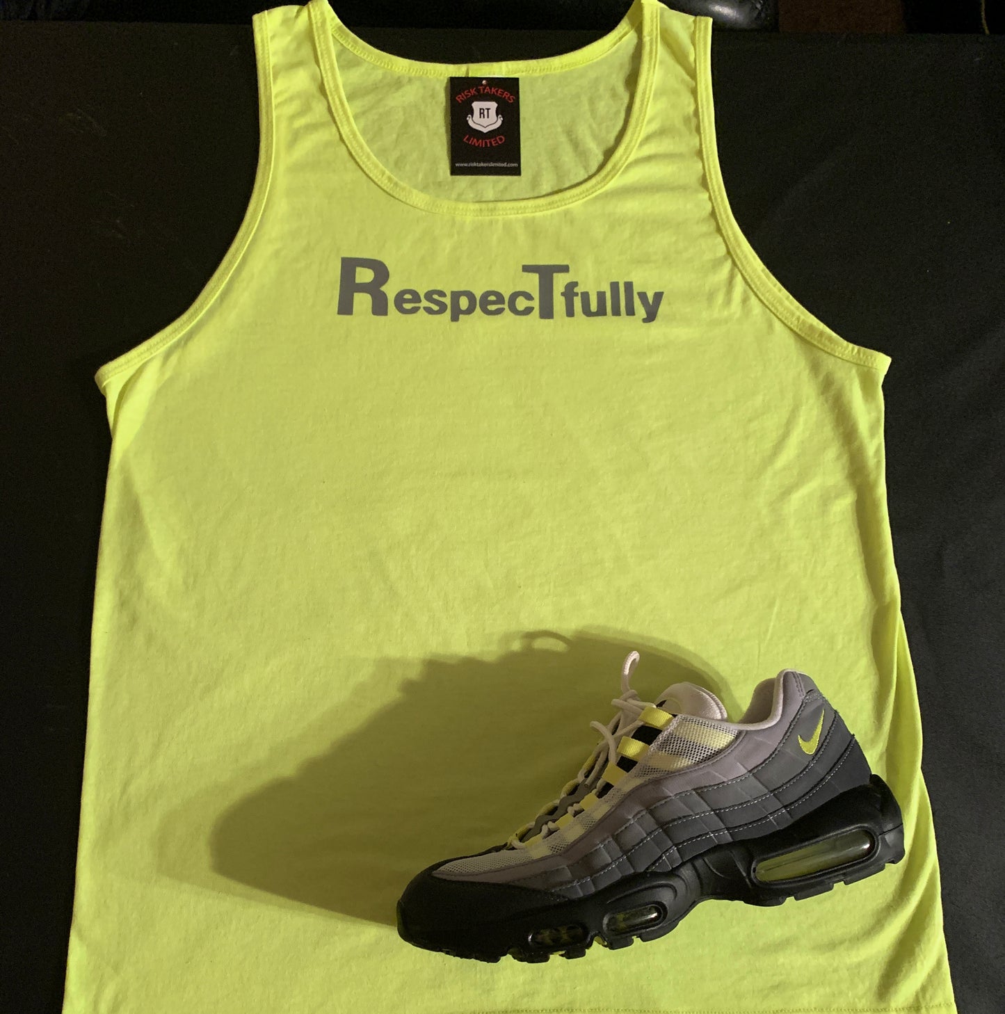 Lime And Metallic Grey Unisex RespecTfully Tank