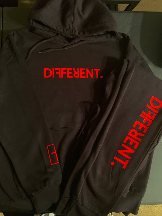 Black With Red “Different” Sweatsuit