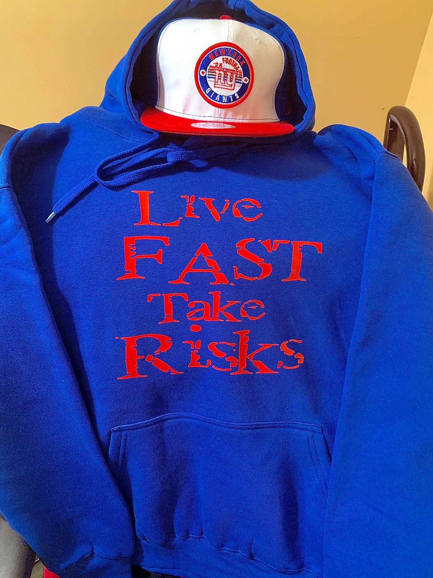 Deep Royal Blue With Red LFTR Hoodie