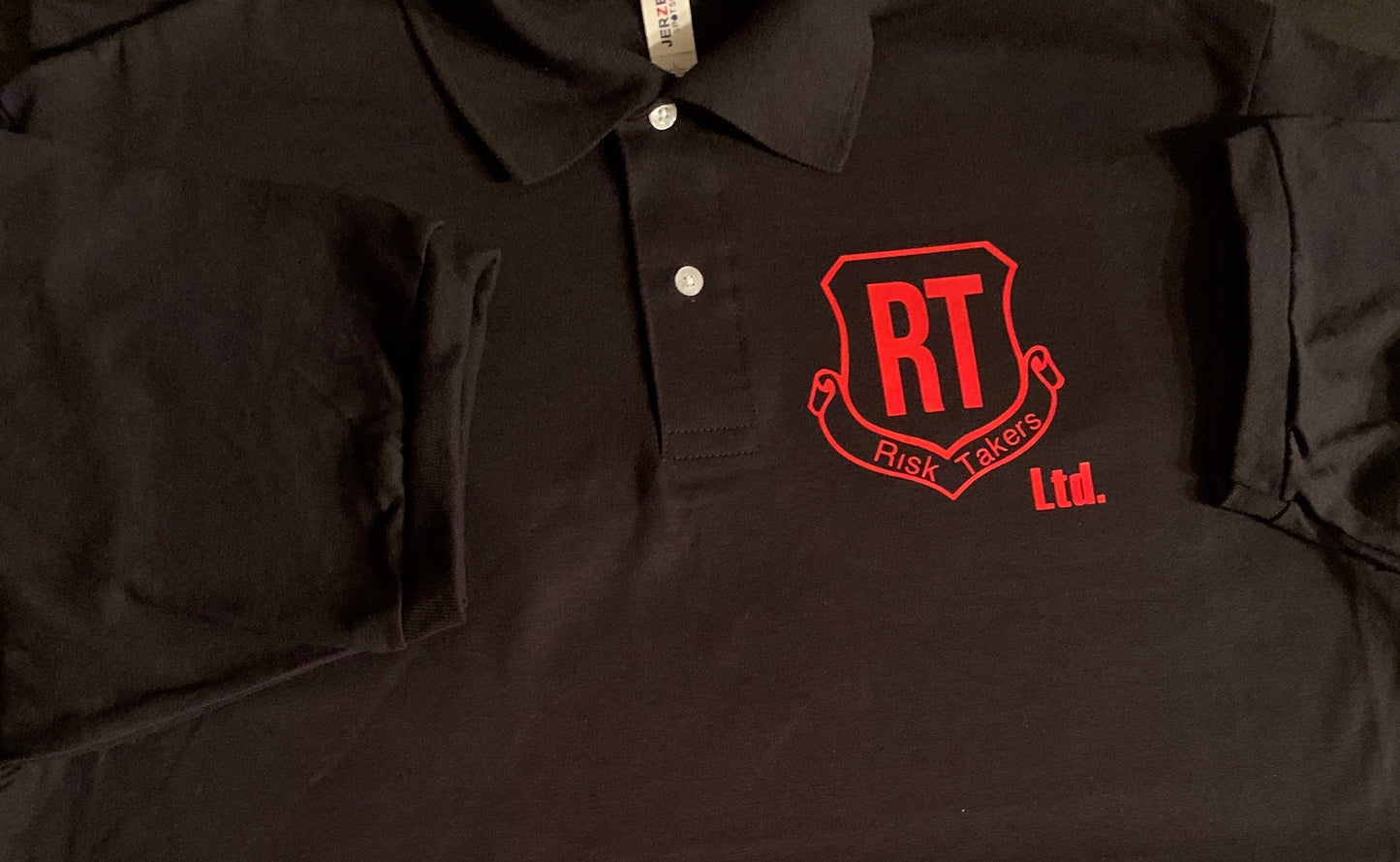 Black With Red Basic RT Polo