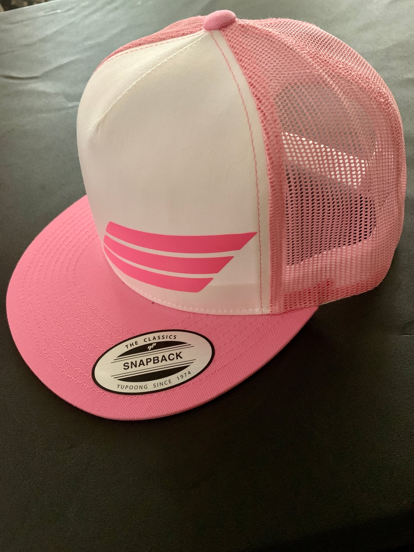 Pink And White Wavy Takers Snapback